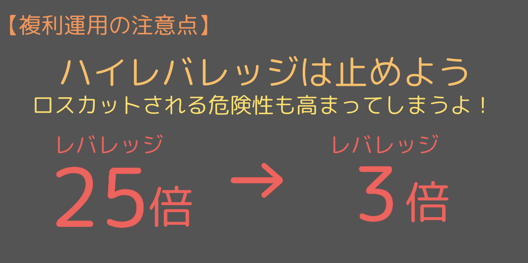 複利運用はハイリスクにもなりうる