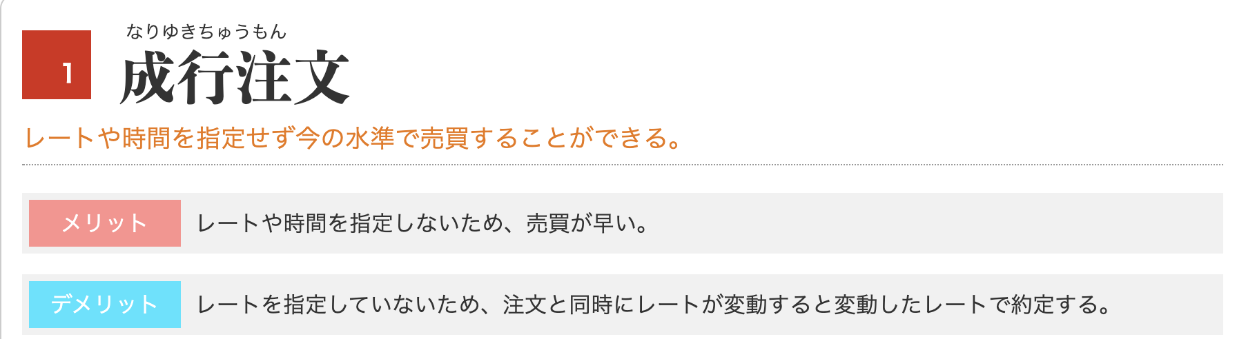 成行注文