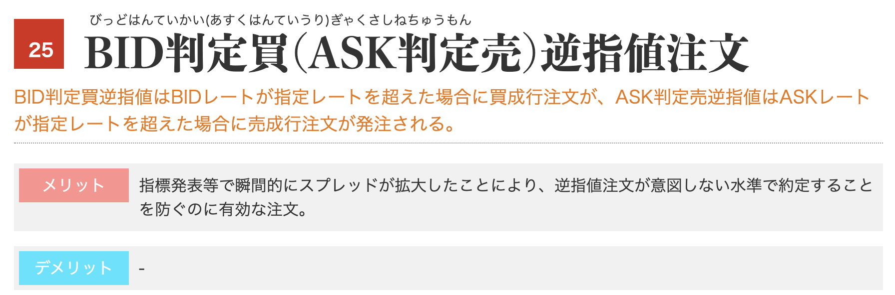 BID判定買(ASK判定売)逆指値注文