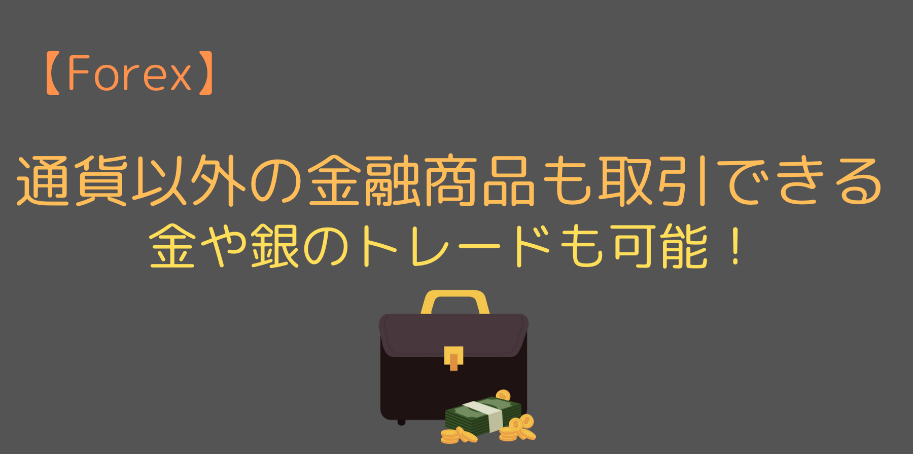 通貨以外の金融商品も取引ができる