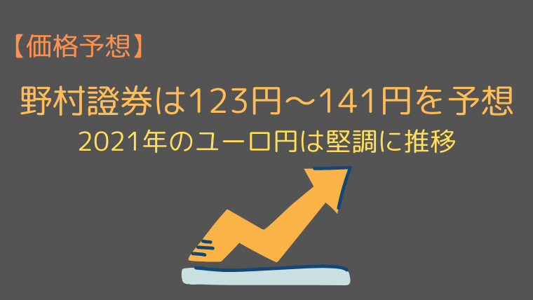 野村證券のユーロ円の価格予想(2021)