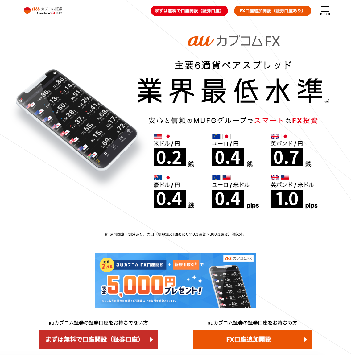 auカブコムFX 広告