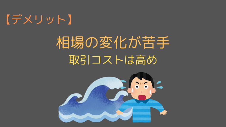 【デメリット】相場の変化が苦手