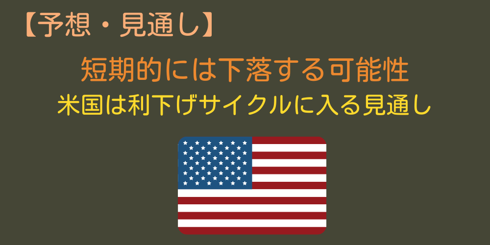 短期的に下落する可能性がある