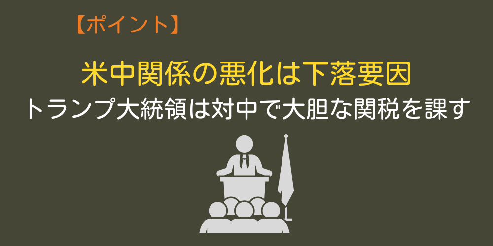 米中関係の悪化に注意